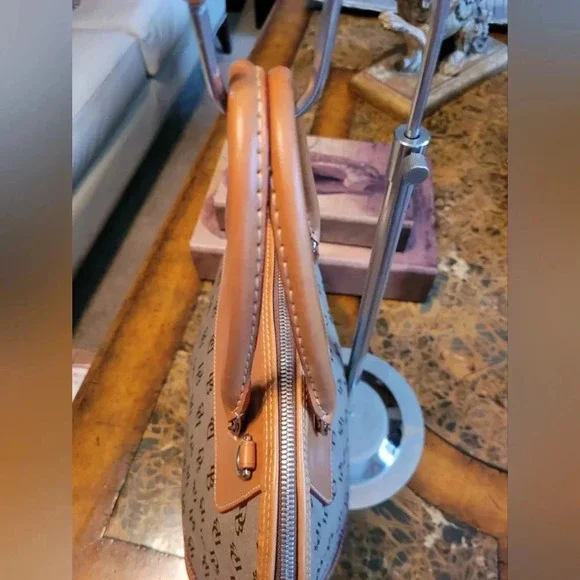 Dooney & Bourke Tan and Brown Satchel Bag - Picture 5 of 12